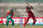 Stafanie Taylor, Captain of the West Indies in action with Nigar Sultana of Bangladesh