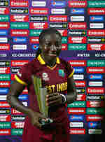 Stafanie Taylor Captain of the West Indies poses for the camera with her Player of the Match award