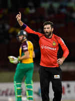 An ecstatic Trinbago player