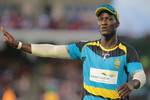 Darren Sammy sets the field