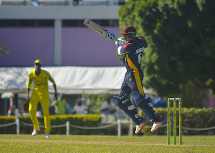 Amir Jangoo plays an aerial drive