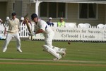 Jon Trott leg glances as he approaches his century