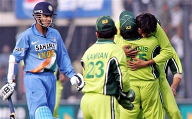 Irfan Pathan walks back to the pavilion