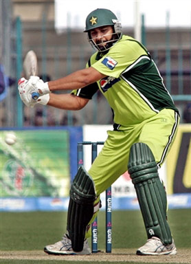 Inzamam-ul-Haq plays a shot