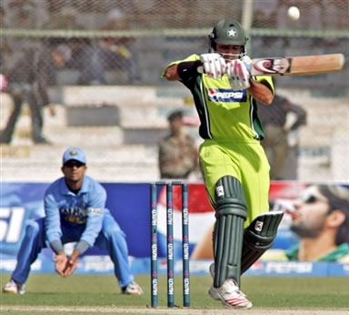 Imran Farhat plays a shot