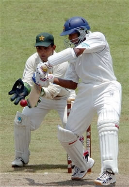 Dilshan plays a shot