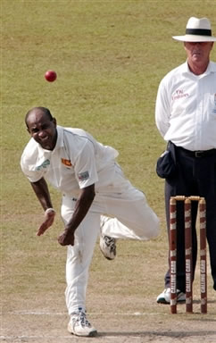 Jayasuriya delivers a ball