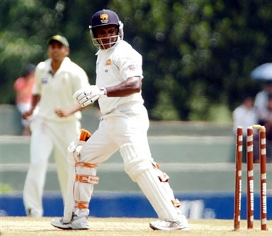 Jayasuriya is clean bowled