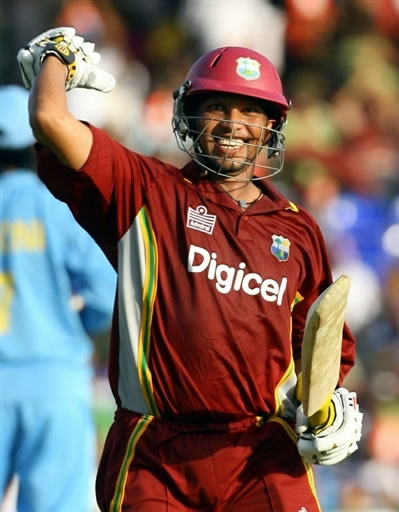 Sarwan celebrates his century