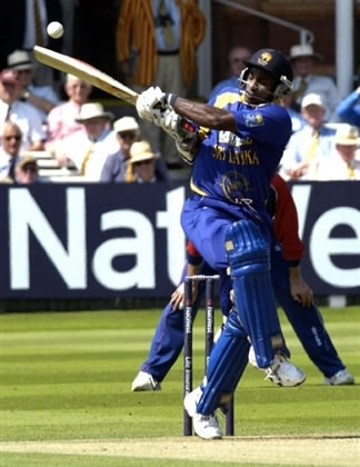 Jayasuriya hits a shot