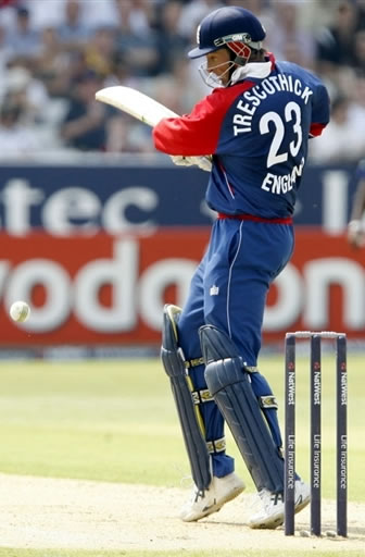 Trescothick hits a boundary